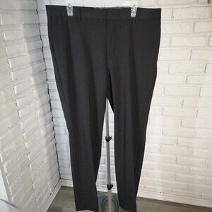 Dockers Men's Size 38/32 Charcoal Flat Front Straight Legs Dress Pants